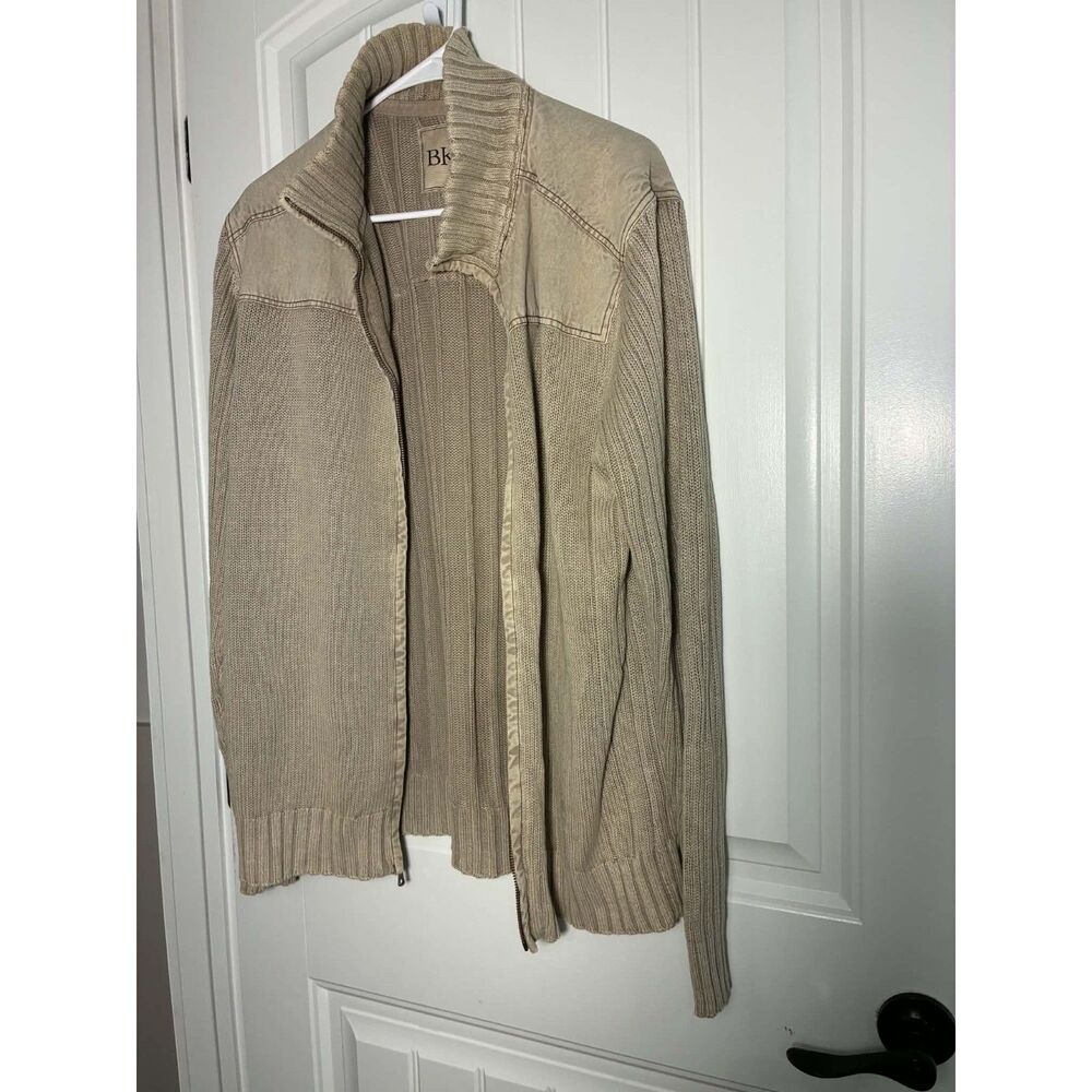 Men Chunky Cardigan/Sweater Size BKE Y2K Large Gray
